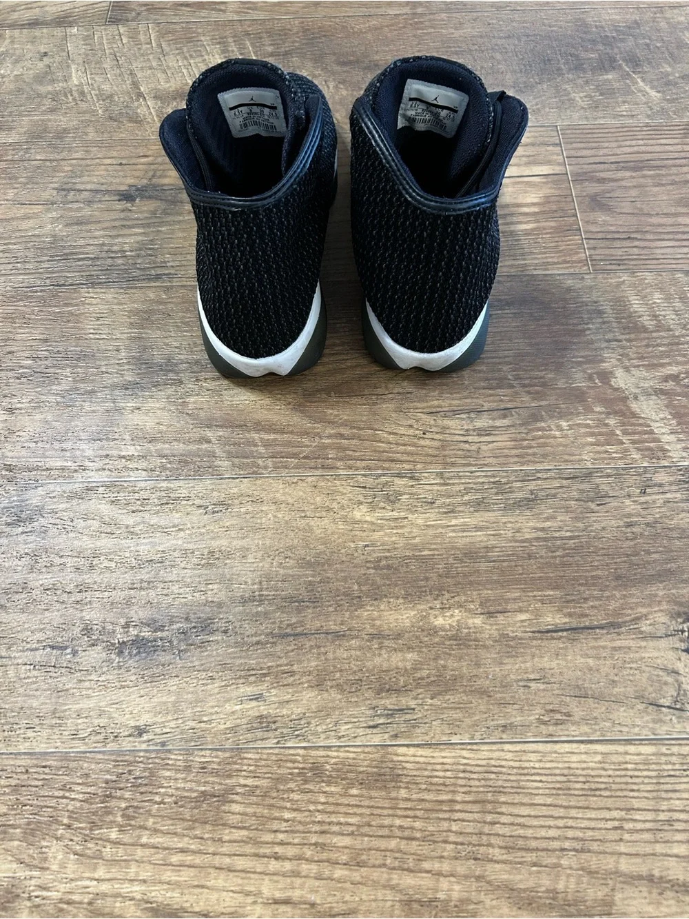 Jordan Men's Black Knit Athletic Basketball Shoes